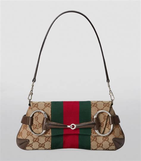 gucci horse bit chain shoulder bag.